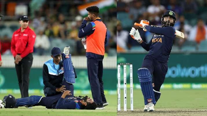AUS vs IND 1st T20I : चोटिल होने के बावजूद जडेजा ने खेली आतिशी पारी, आखिरी दो ओवरों में ठोंक डाले इतने रन!