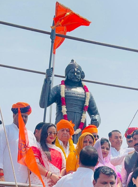 महाराणा प्रताप की 7 वीं प्रतिमा लोकार्पित, देशभर में 500 प्रतिमाएं लगाने का लक्ष्यः करिश्मा हाड़ा