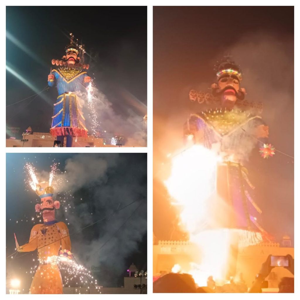 कोटा के राष्ट्रीय‌ दशहरा मेले का पुतलों के दहन के साथ शानदार आगाज, रोमांचक पलों को देखने के लिए उमड़ा लोगों का हुजूम, मोबाइल में नजारे किए कैद, ग्रीन और रिमोट कंट्रोल्ड आतिशबाजी ने भी खूब मोहा ( शानदार वीडियो और फोटुओं के साथ जानें सब कुछ)