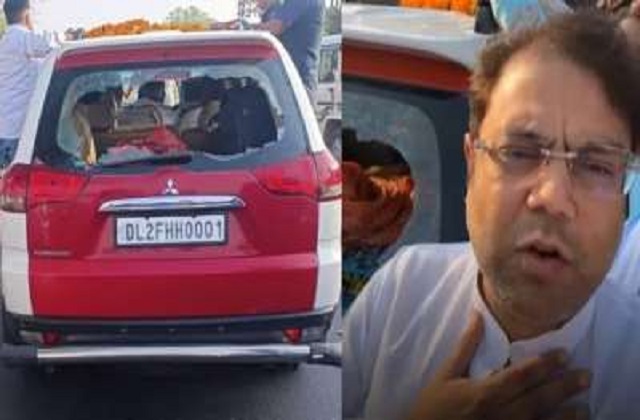 सवाईमाधोपुर से कांग्रेस प्रत्याशी दानिश अबरार की गाड़ी पर पथराव, काले झंडे दिखाए-शीशे तोड़े, सांसद किरोड़ीलाल मीणा का आरोप-पुलिस ने निर्दोष लोगों को पकड़ा