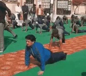 क्रीड़ा भारती जयपुर (प्रांत) के तत्वावधान में सीकर के एसके स्कूल में सूर्य सप्तमी पर सूर्य नमस्कार का आयोजन किया। 