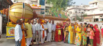 अष्टधातु की 21 फीट की हनुमान गदा पहुंची पाली, उदयपुर से 3 साल की भारत यात्रा पर निकले रथ में है स्थापित, 84 फीट की 11 मुखी प्रतिमा है यह