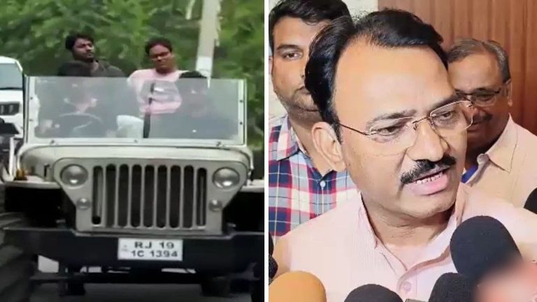 रील बनाने खुली जीप से निकला राजस्थान के डिप्टी सीएम का बेटा, आगे-पीछे पुलिस एस्कॉर्ट, वीडियो वायरल हुआ तो मचा बवाल, इधर, डिप्टी सीएम का गैरजिम्मेदाराना तर्क
