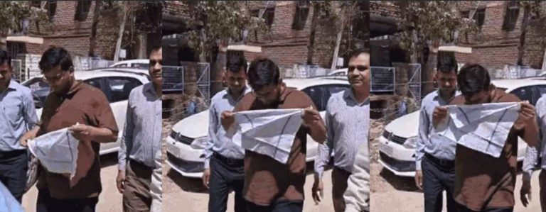 जयपुर : रिश्वत लेते पकड़े गए आर्मी इंजीनियर ने एक साल में खरीदा 1.5 करोड़ का बंगला और 30 लाख की एसयूवी, सीबीआई सम्पत्ति की जांच में जुटी, कोर्ट में पेशी के दौरान रुमाल बांध कर चेहरा छुपाने की कोशिश